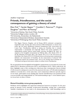 Friends, friendlessness, and the social consequences of gaining a