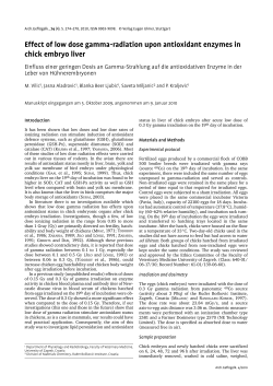 Effect of low dose gamma-radiation upon antioxidant enzymes in