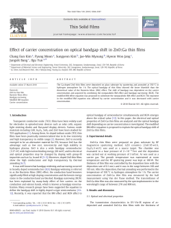 Effect of carrier concentration on optical bandgap shift in ZnO:Ga