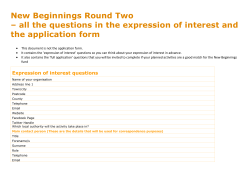New Beginnings Round Two &ndash; all the questions in the expression of