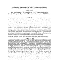 Detection of intraoral lesions using a fluorescence camera