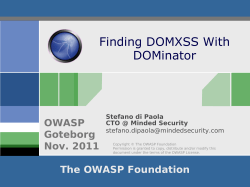 Finding DOMXSS With DOMinator
