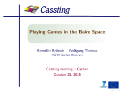 Playing Games in the Baire Space