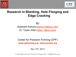 Research in Blanking, Hole Flanging and Edge Cracking