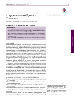 7. Approaches to Glycemic Treatment - Diabetes Care