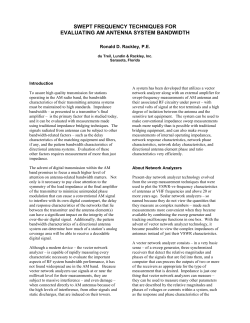 swept frequency techniques for evaluating am antenna system