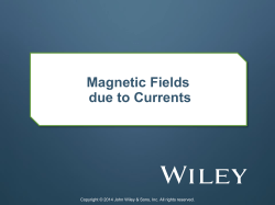 Magnetic Field due to Currents