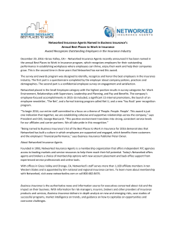 Networked Named to 2016 Best Places to Work in Insurance