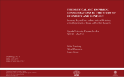 theoretical and empirical considerations in the study of