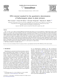 DNA internal standard for the quantitative determination of