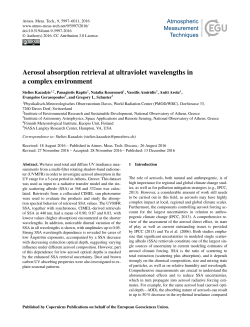 Aerosol absorption retrieval at ultraviolet wavelengths in a complex