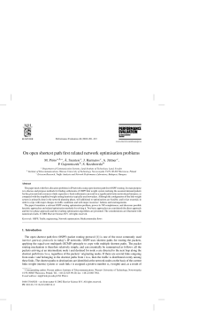 On open shortest path first related network optimisation problems