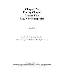 Chapter 7 &ndash; Energy Chapter Master Plan Rye