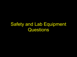 safety and equipment