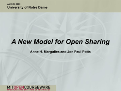 Developing an Evaluation Plan for MIT OpenCourseWare April 9, 2003