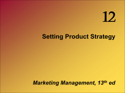 setting product strategy