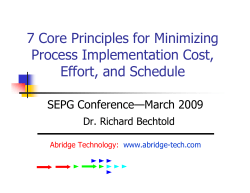 7 Core Principles for Minimizing Process Implementation Cost, Effort