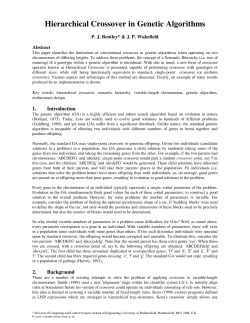 Hierarchical Crossover in Genetic Algorithms