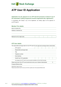 ATP User ID Application