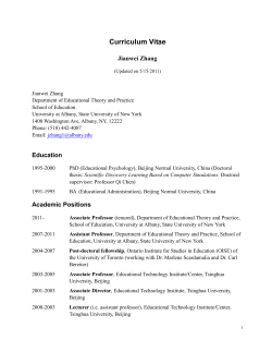 CV of Dr - Zhang`s TaCCL Lab