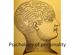 Psychology of personality