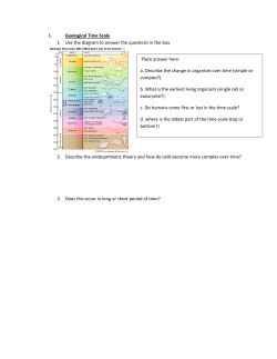 Geological Time Scale Use the diagram to answer the questions in