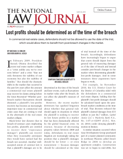 Lost profits should be determined as of the time of the breach