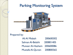 Parking Monitoring and Control System