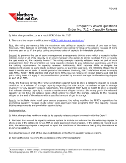 Capacity Release - Northern Natural Gas