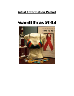 Artist Information Packet Mardi Bras 2014 Overview Date of Event