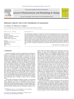 Hydroxyl radicalв&euro;&trade;s role in the remediation of wastewater