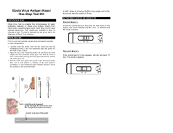 The 10 minute Ebola Virus Nasal Ag Test