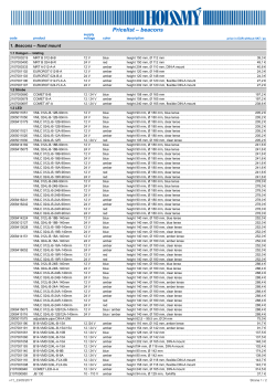 Pricelist &ndash; beacons, LED work lights and strips, LED