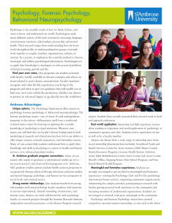 Psychology Fact Sheet St. Ambrose University