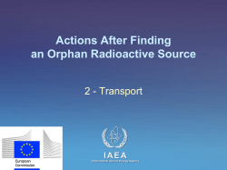 L08b Actions after finding an orphan radioactive source