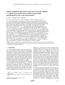 Primary production and carbon export rates across the subpolar N