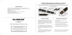Guardline&reg; Professional Spy Pen Camera User`s Manual