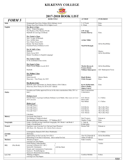 kilkenny college 2017-2018 book list form 5