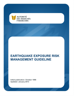 Guideline - Earthquake - Autorit&eacute; des march&eacute;s financiers