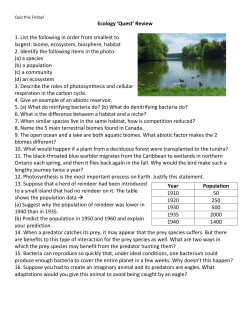 Review for Ecology Test