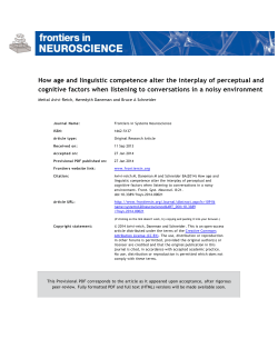 How age and linguistic competence alter the interplay of perceptual