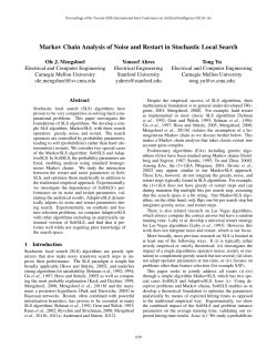 Markov Chain Analysis of Noise and Restart in Stochastic
