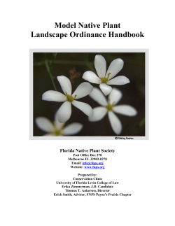 Fl Native Plant Society Model Landscape Ord