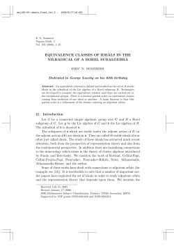 equivalence classes of ideals in the nilradical of a
