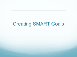 Creating SMART Goals - CRPLC