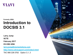 Introduction to DOCSIS 3.1