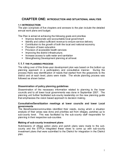 chapter two: bjective and strategy of the plan