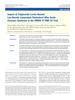 Impact of Triglyceride Levels Beyond Low-Density