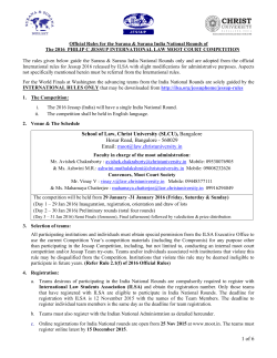 Indian Rules Supplement - International Law Students Association