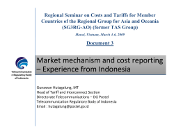 Market mechanism and cost reporting